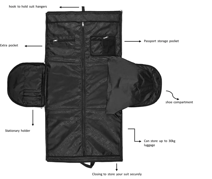 Weekender Duffle Bag with Suit Hanging